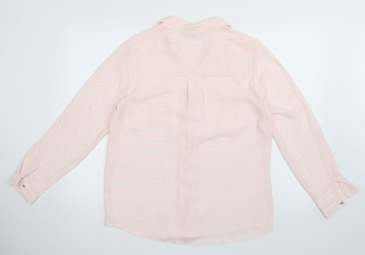 Principles Womens Pink Geometric  Basic Button-Up Size 12