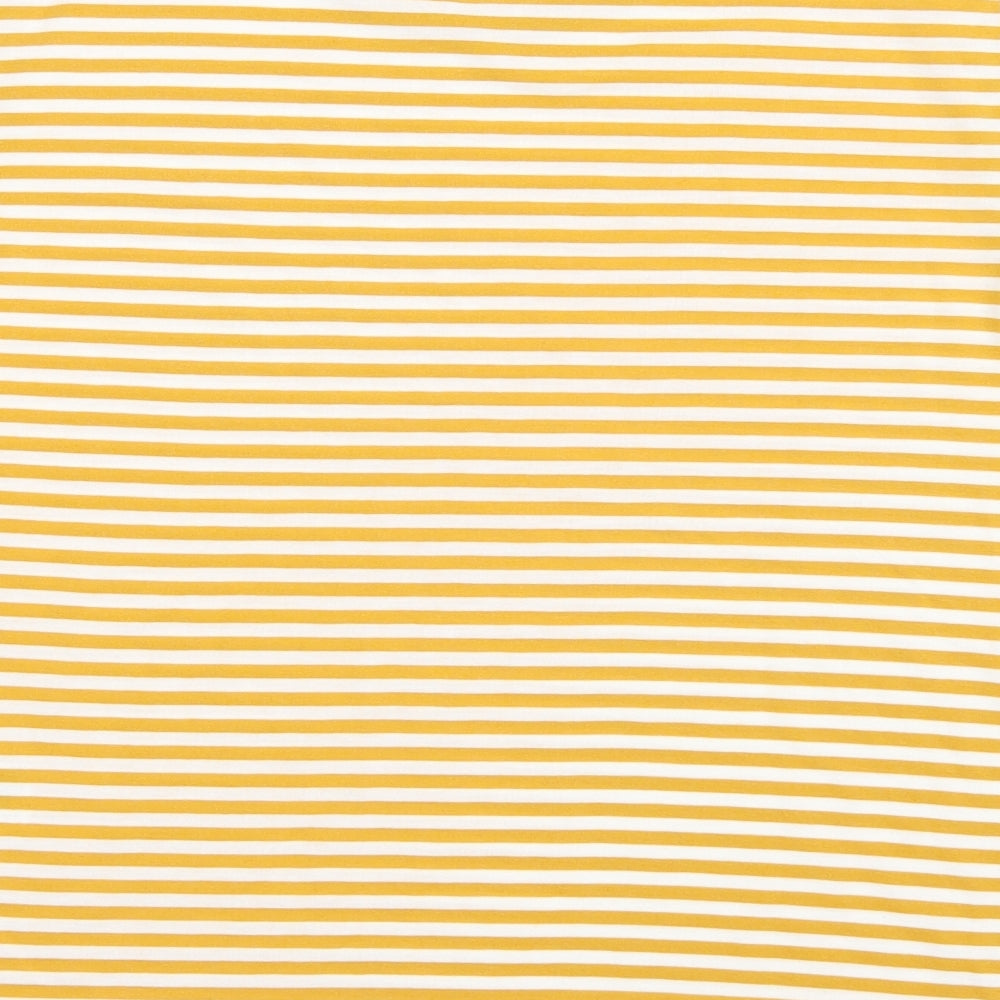 Red Herring Womens Yellow Striped  Basic T-Shirt Size 14