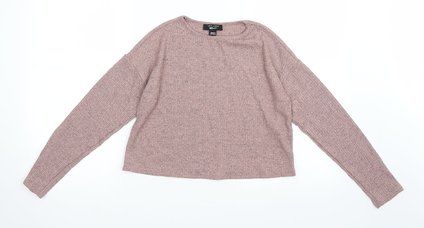 Newlook Girls Pink   Pullover Jumper Size 10-11 Years