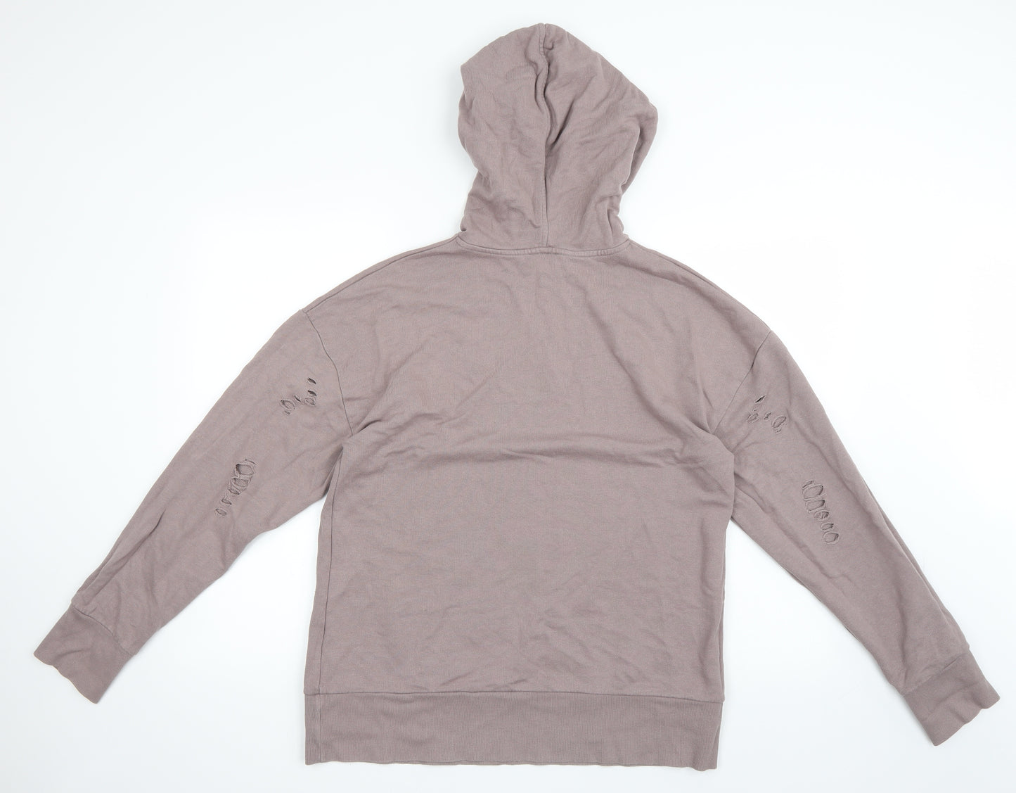 Topshop Womens Purple   Pullover Hoodie Size 10  - Distressed