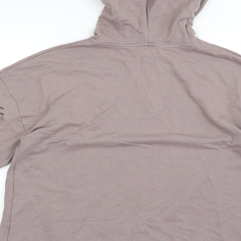 Topshop Womens Purple   Pullover Hoodie Size 10  - Distressed