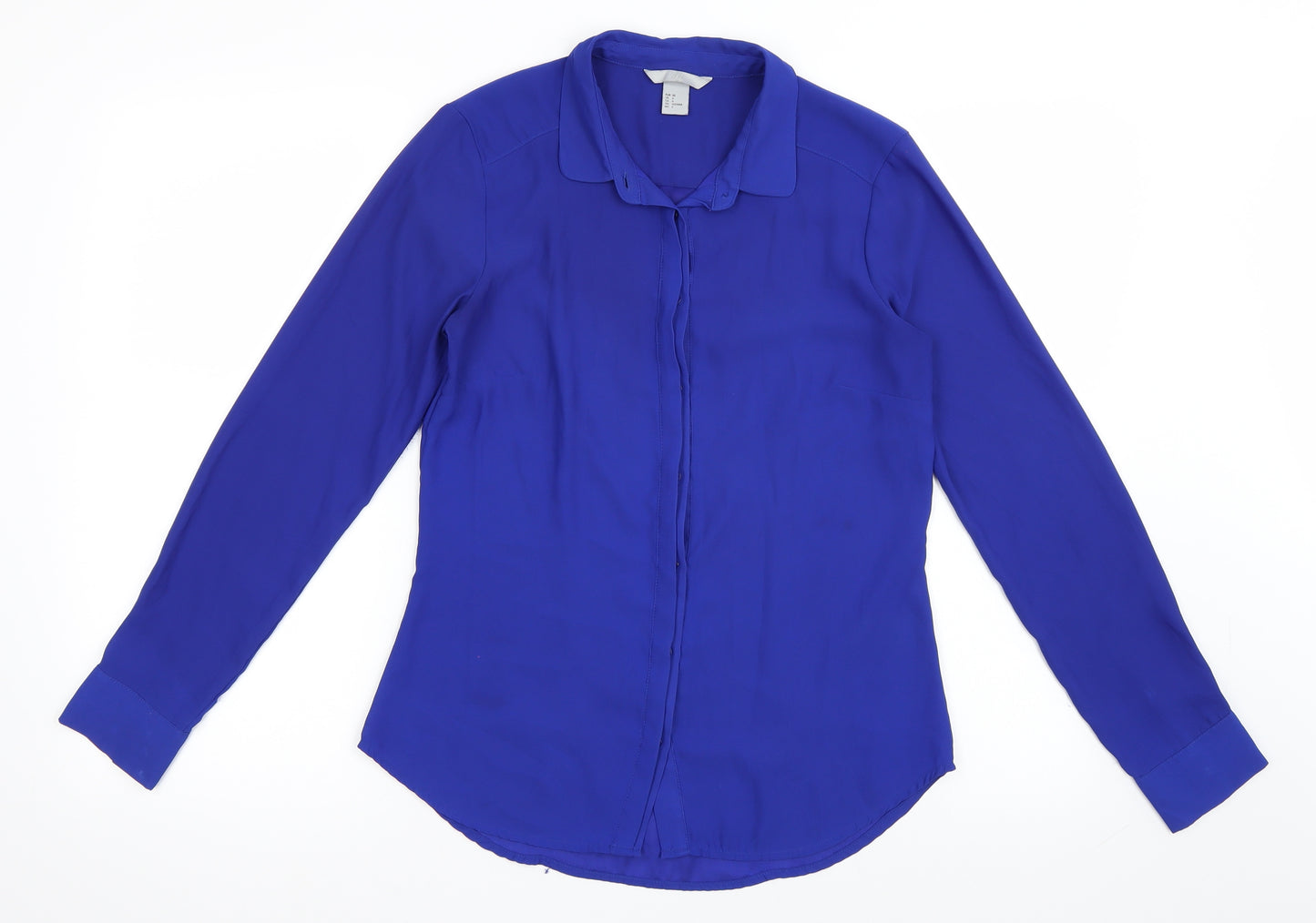 H&M Womens Blue   Basic Button-Up Size 10