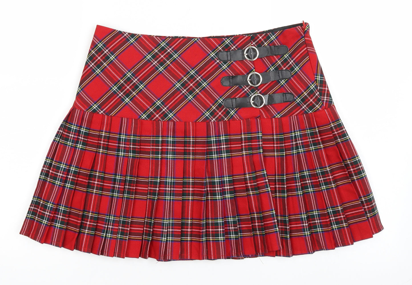 Red Herring Womens Red Check  Mini Skirt Size 8