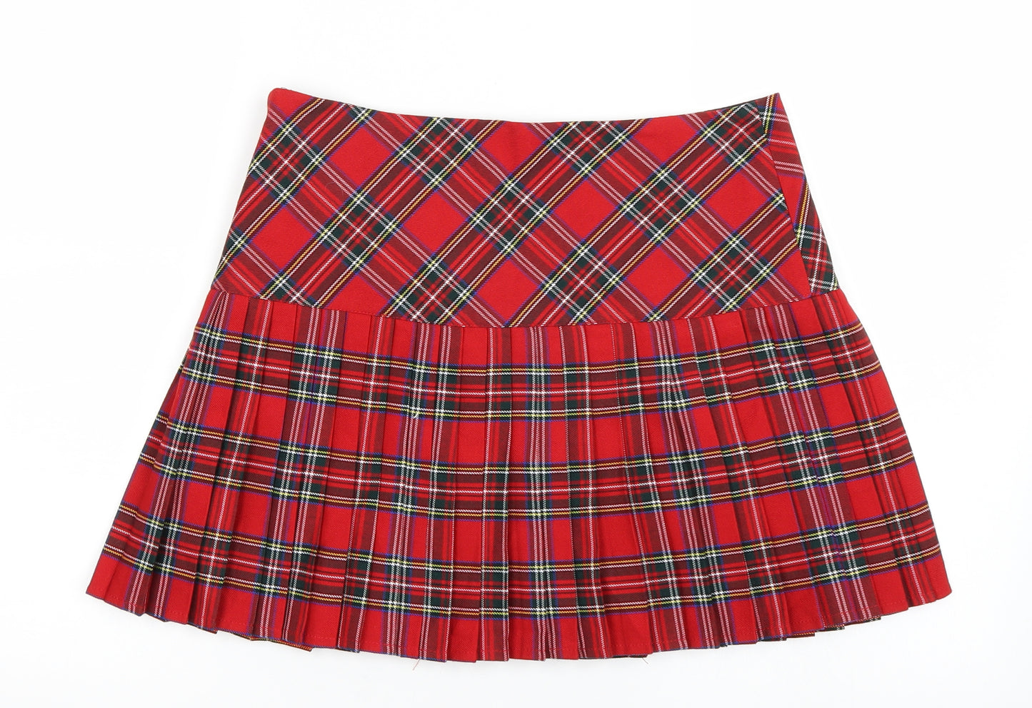 Red Herring Womens Red Check  Mini Skirt Size 8