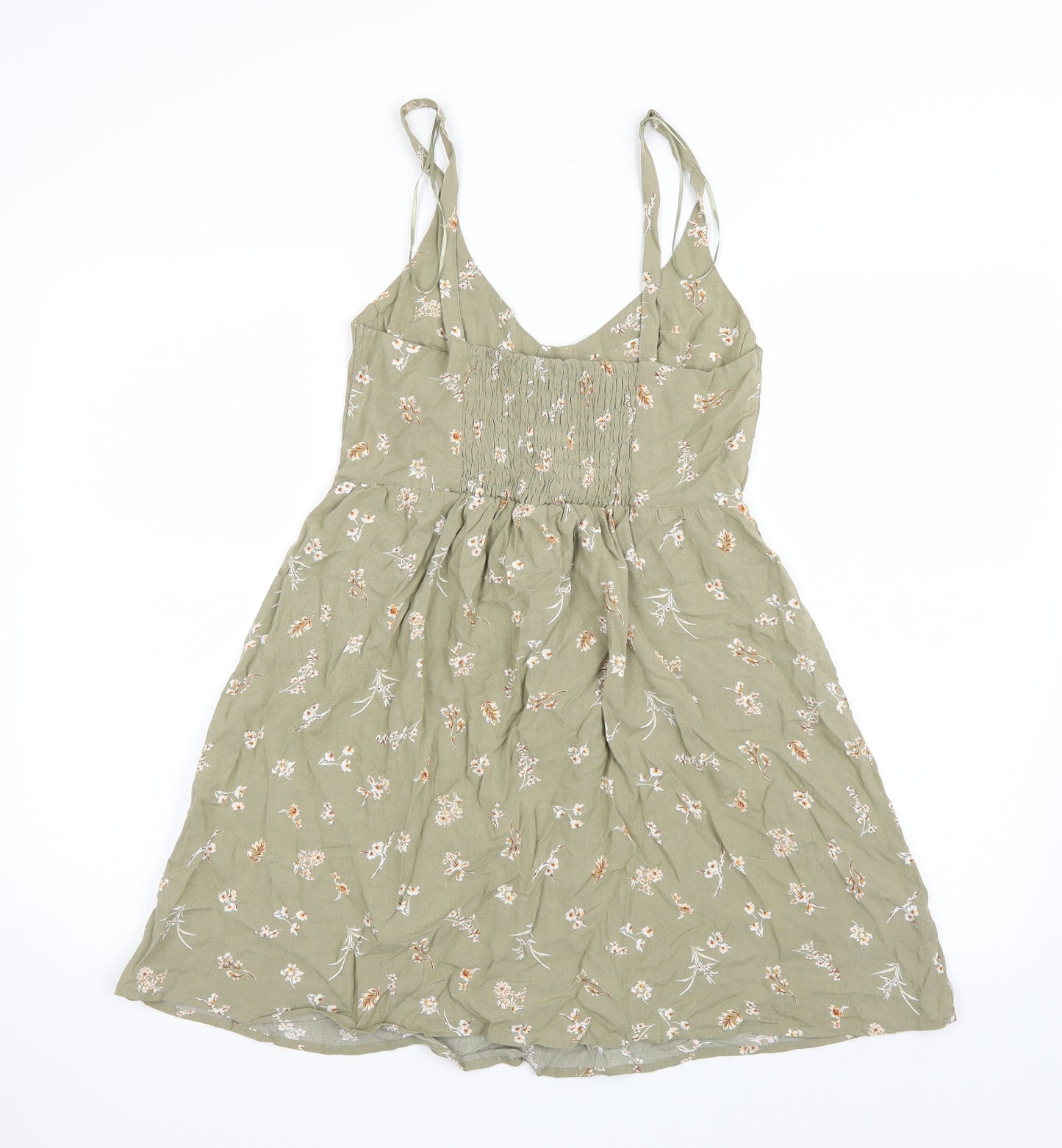Pull & Bear Womens Green Floral  Mini  Size M