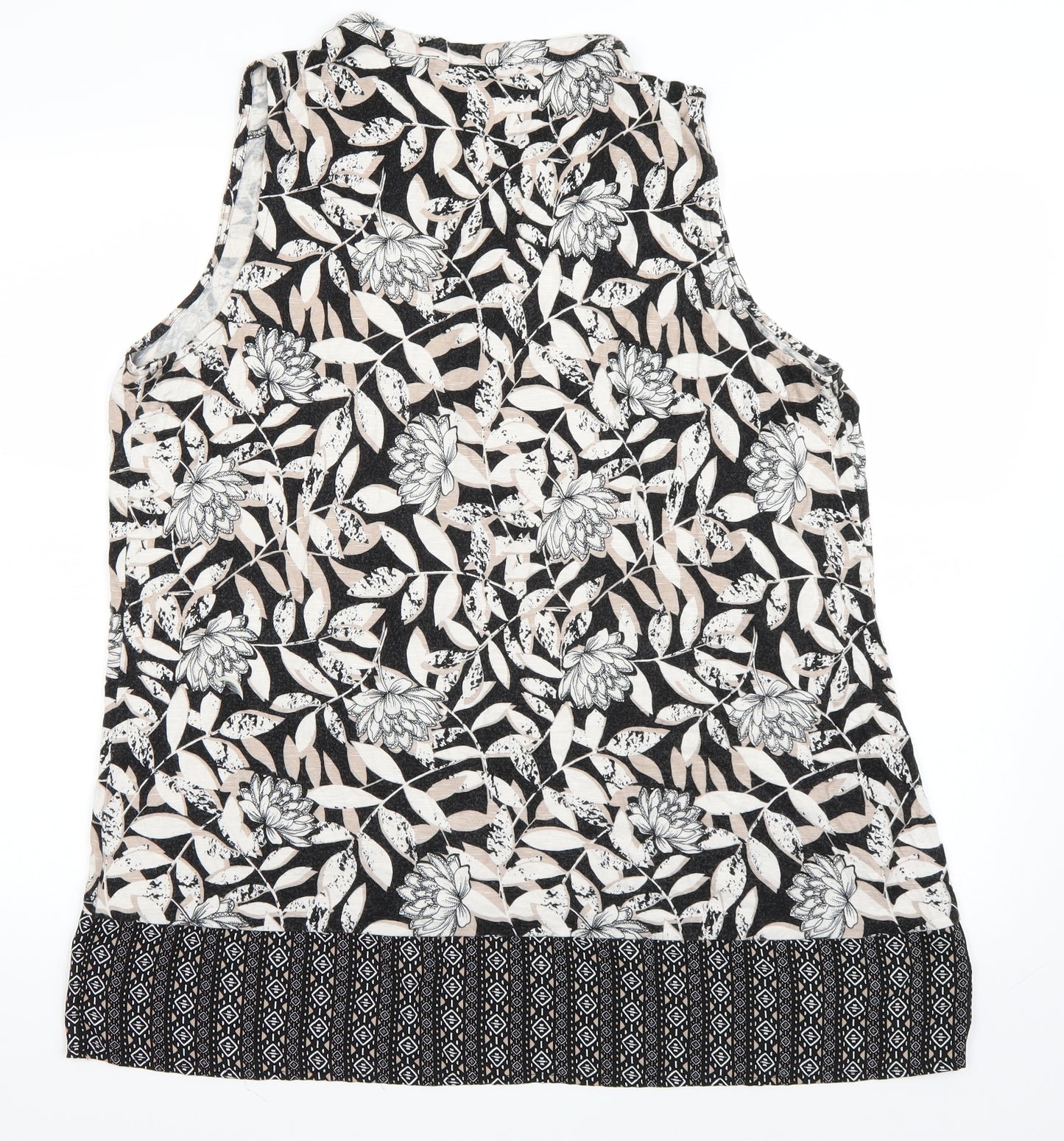 Le Bon Marché Womens Brown Floral  Basic Tank Size 20