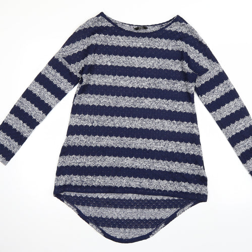 F&F Womens Blue Striped  Pullover Jumper Size 10