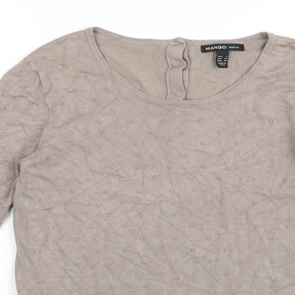 Mango Womens Brown   Pullover Jumper Size S