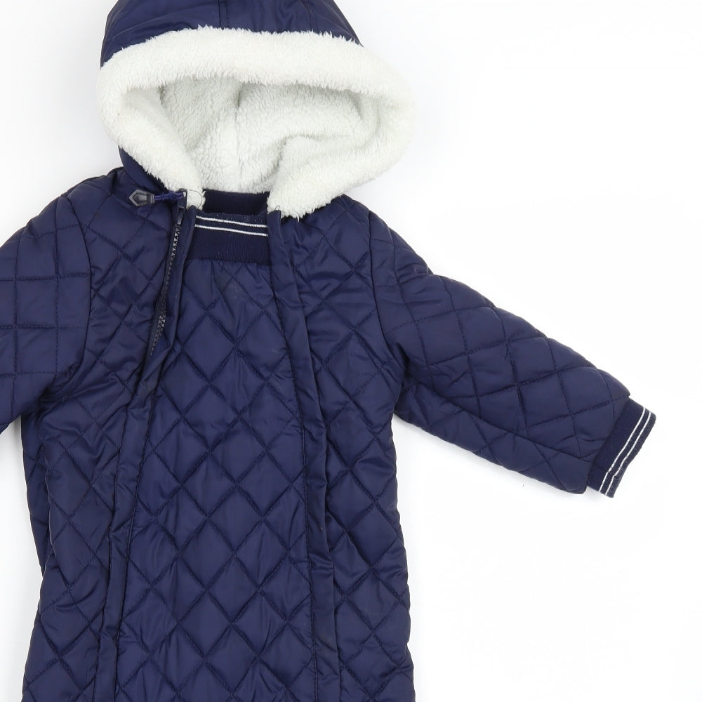 Matalan Baby Blue    Snowsuit Size 12-18 Months