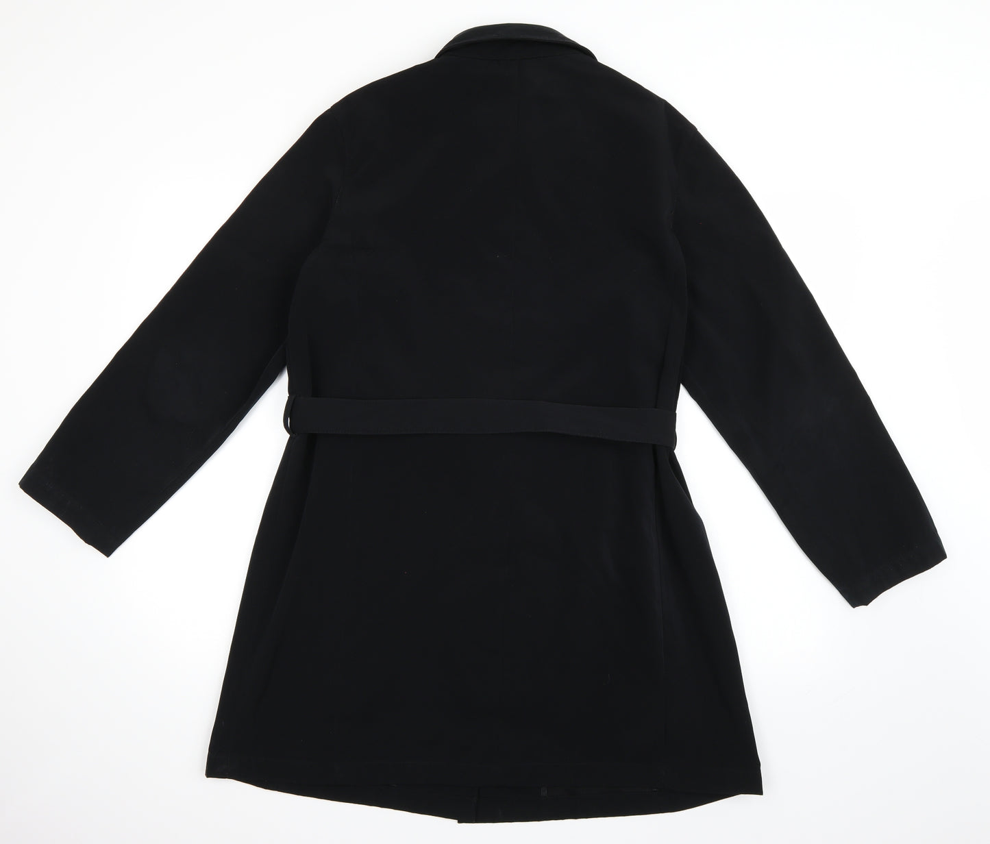 NEXT Womens Black   Trench Coat Coat Size 14