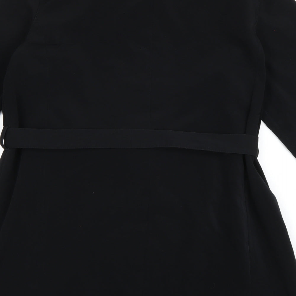 NEXT Womens Black   Trench Coat Coat Size 14