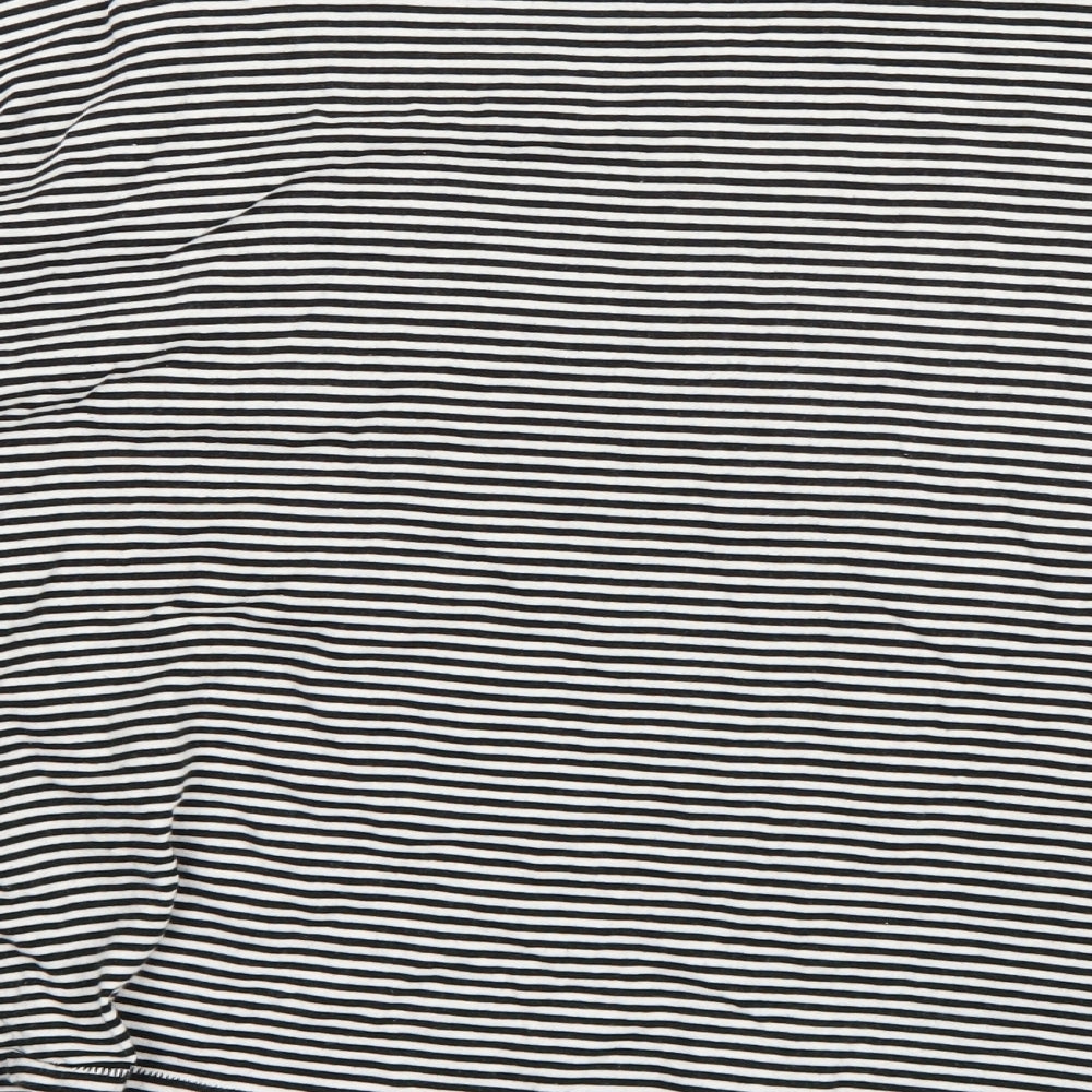 River Island Womens Black Striped  Basic T-Shirt Size 16