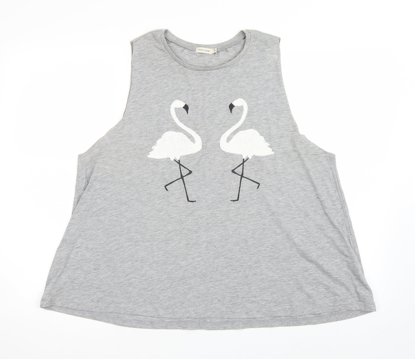 River Island Womens Grey   Basic Tank Size 16