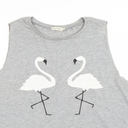 River Island Womens Grey   Basic Tank Size 16
