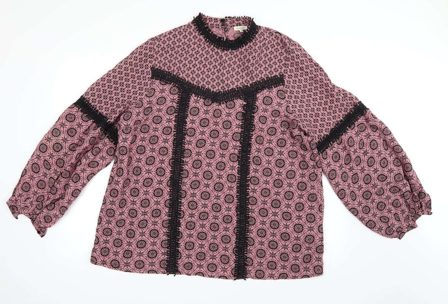 River Island Womens Pink Paisley  Basic Blouse Size 18