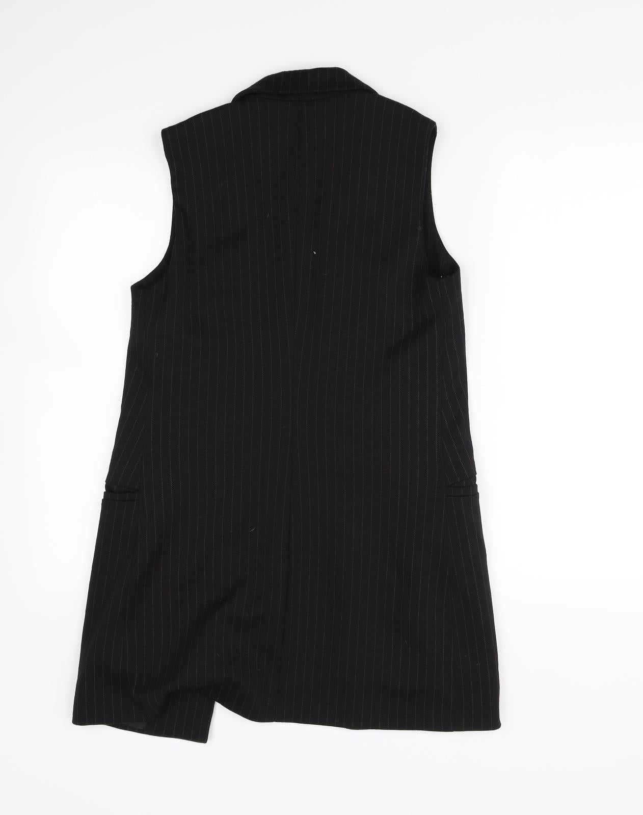 Miss Selfridge Womens Black Striped  Jacket Blazer Size 6