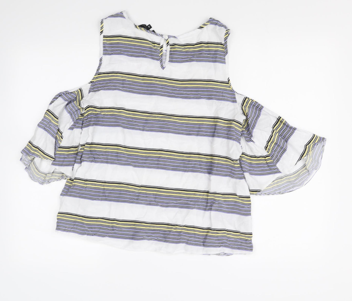 New Look Womens Multicoloured Striped  Basic Blouse Size 14