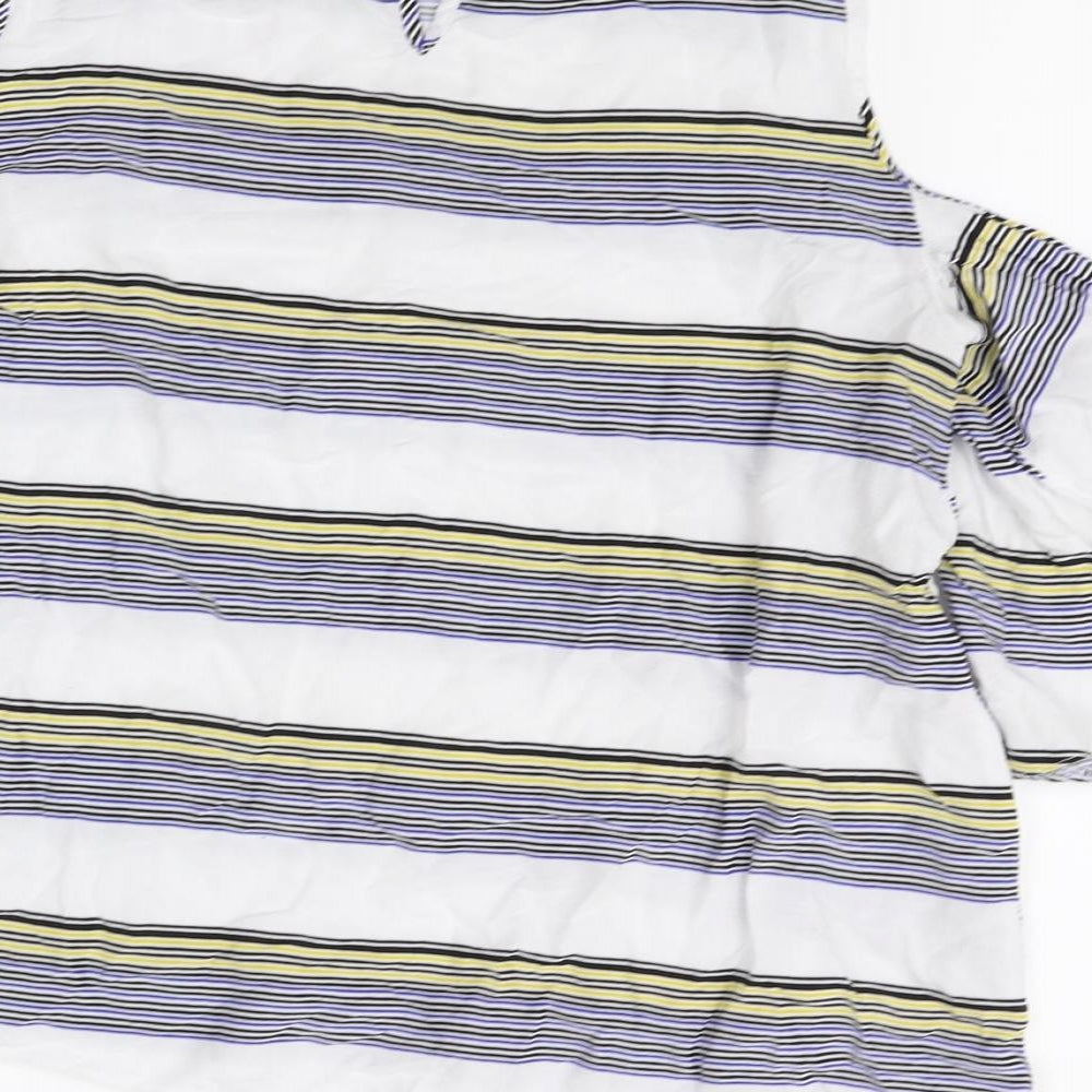 New Look Womens Multicoloured Striped  Basic Blouse Size 14