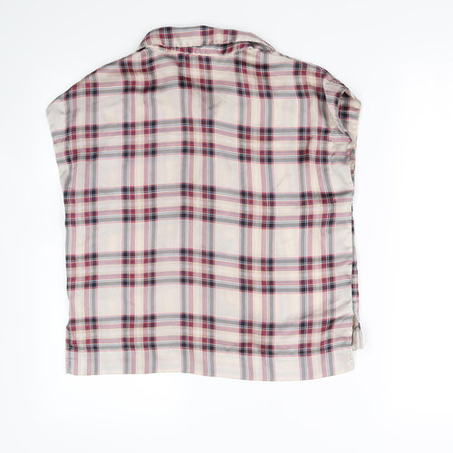 Topshop Womens Multicoloured Check  Basic Button-Up Size 6