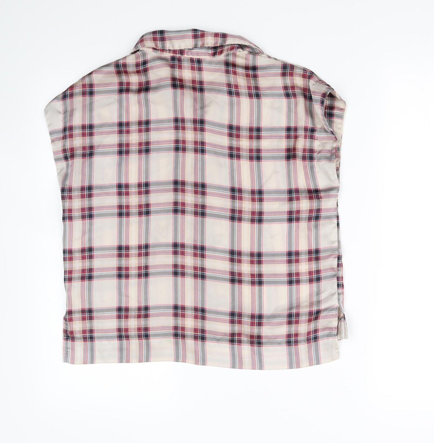 Topshop Womens Multicoloured Check  Basic Button-Up Size 6