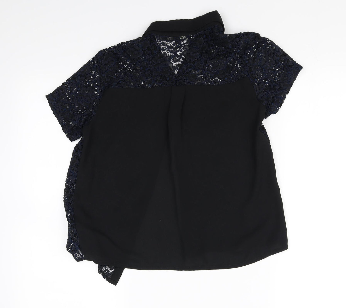 NEXT Womens Black   Basic Button-Up Size 10