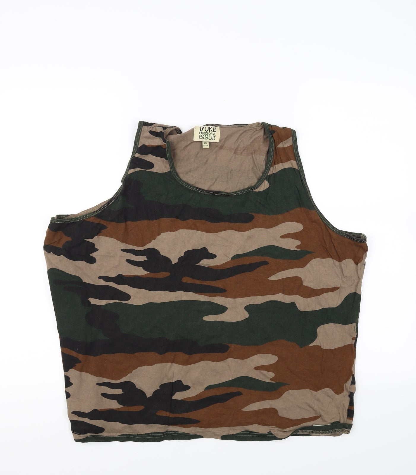 Duke original issue Mens Green Camouflage   T-Shirt Size XL