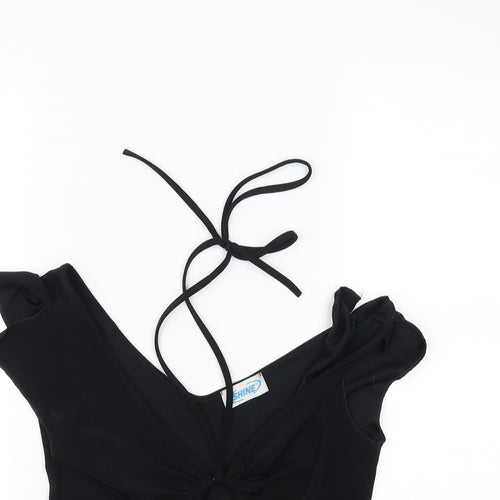 shine Womens Black   Basic Tank Size 12