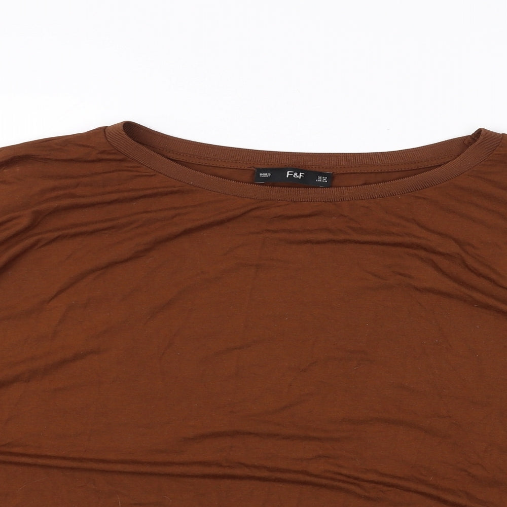 F&F Womens Brown   Basic T-Shirt Size 20