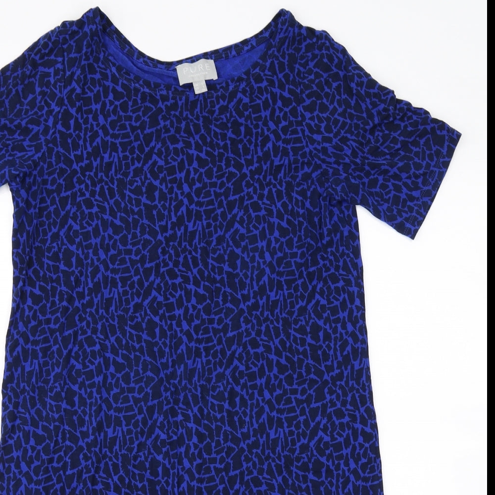 PURE Collection Womens Blue Geometric  Mini  Size 12