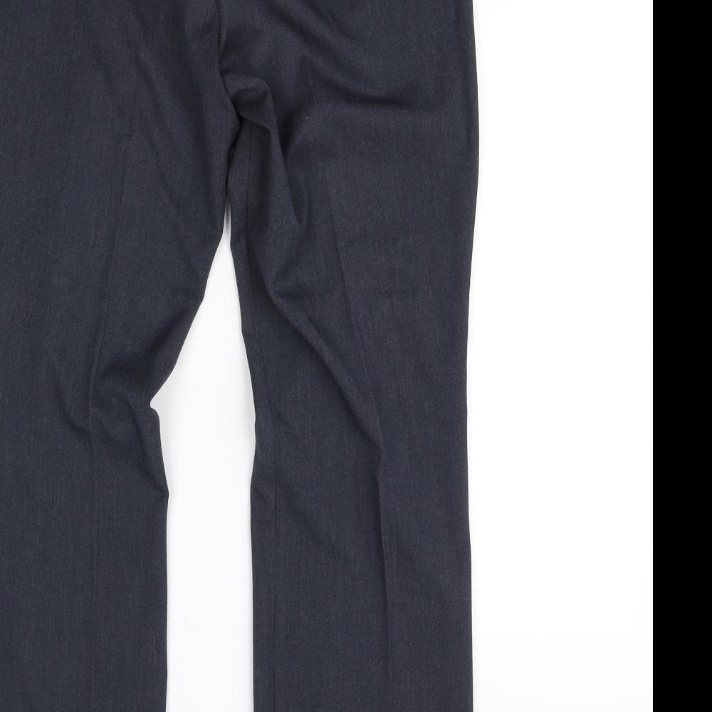 M&S Womens Blue   Dress Pants Trousers Size 12 L29 in