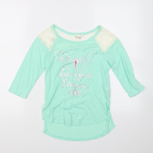 Mudd Girls Green   Basic T-Shirt Size 10 Years