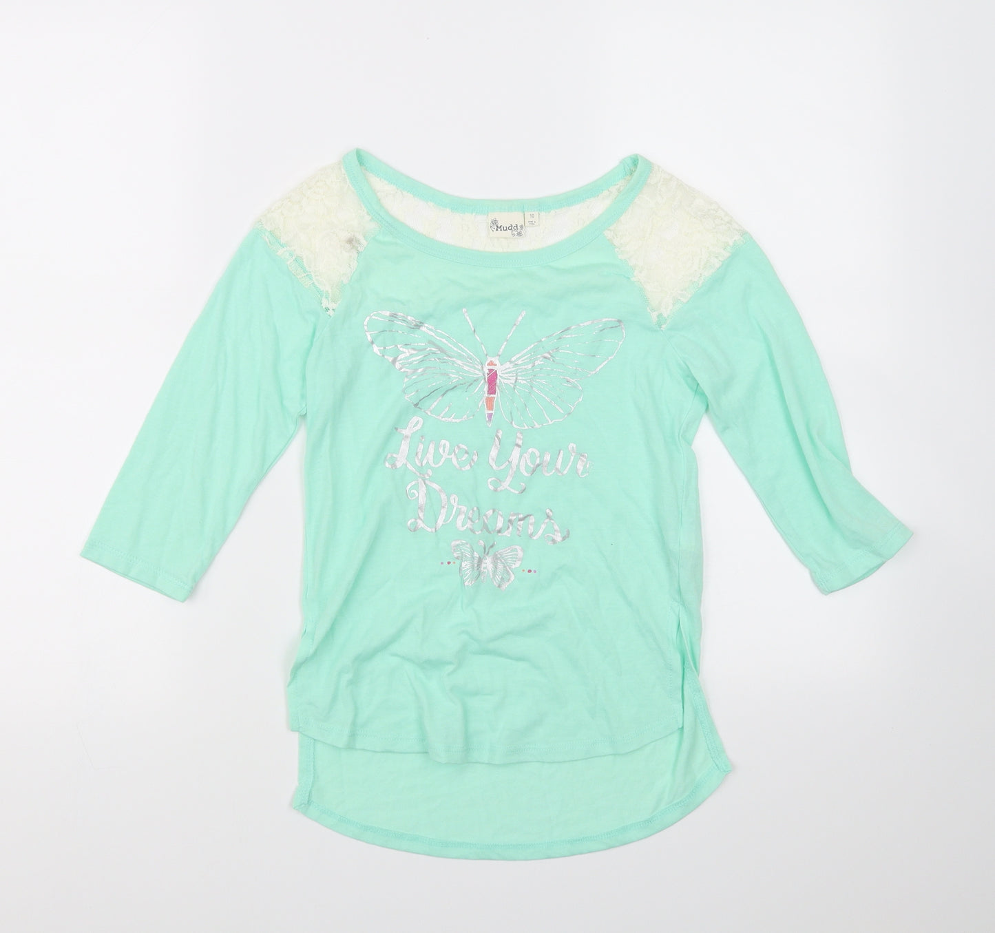 Mudd Girls Green   Basic T-Shirt Size 10 Years