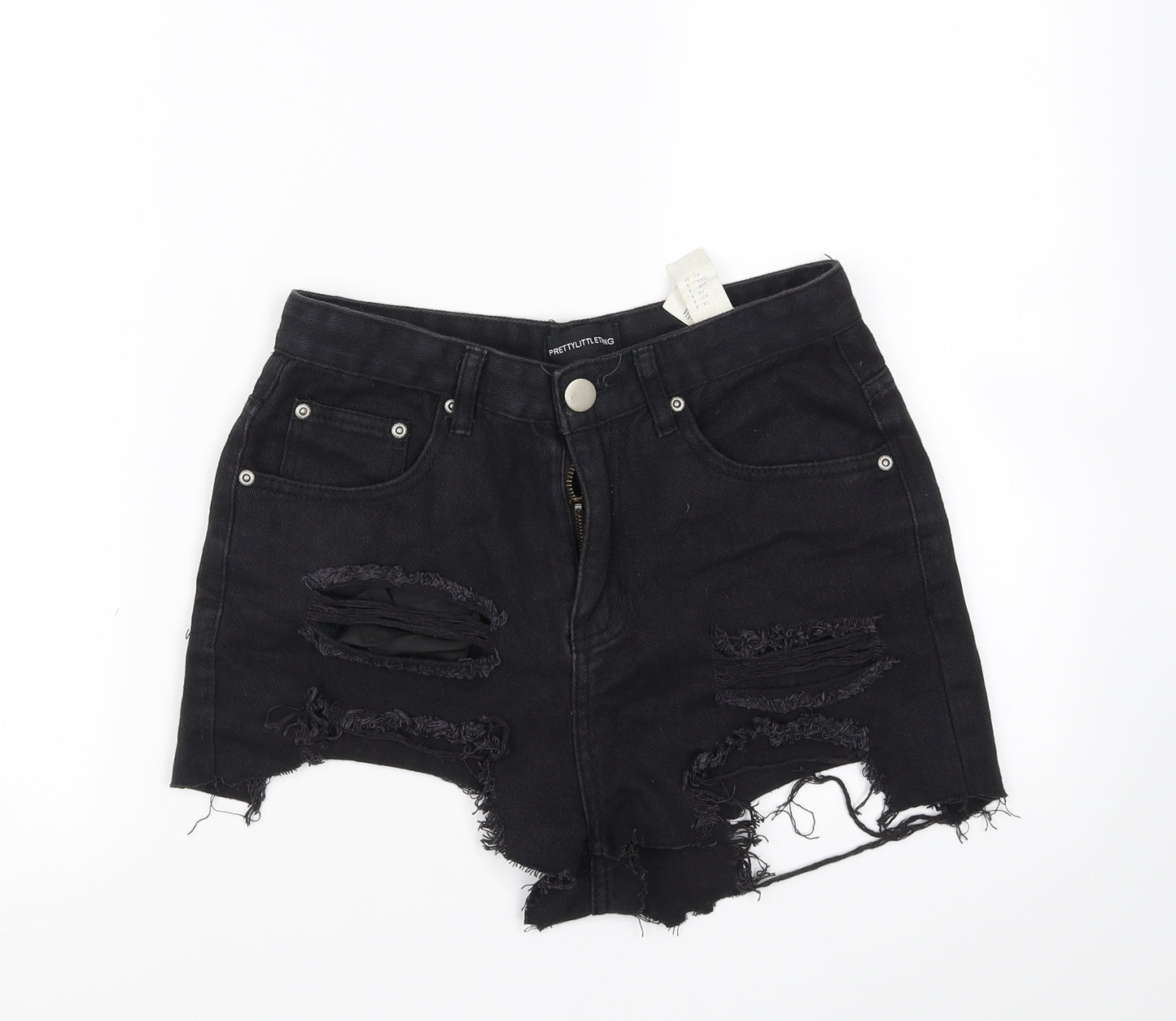 pretty little thing Womens Black   Cut-Off Shorts Size 8