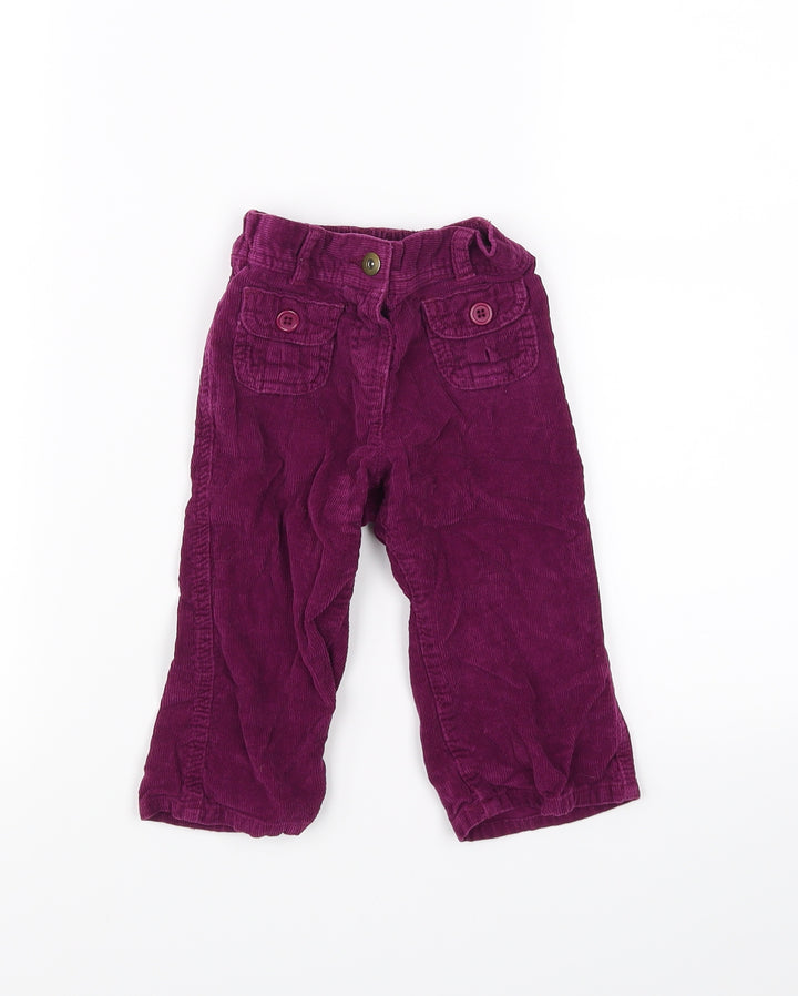 George Baby Purple   Cargo Trousers Size 12-18 Months