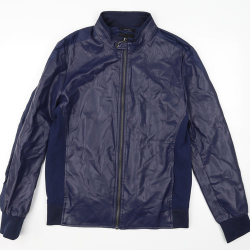 Zara Mens Blue   Jacket Coat Size XL