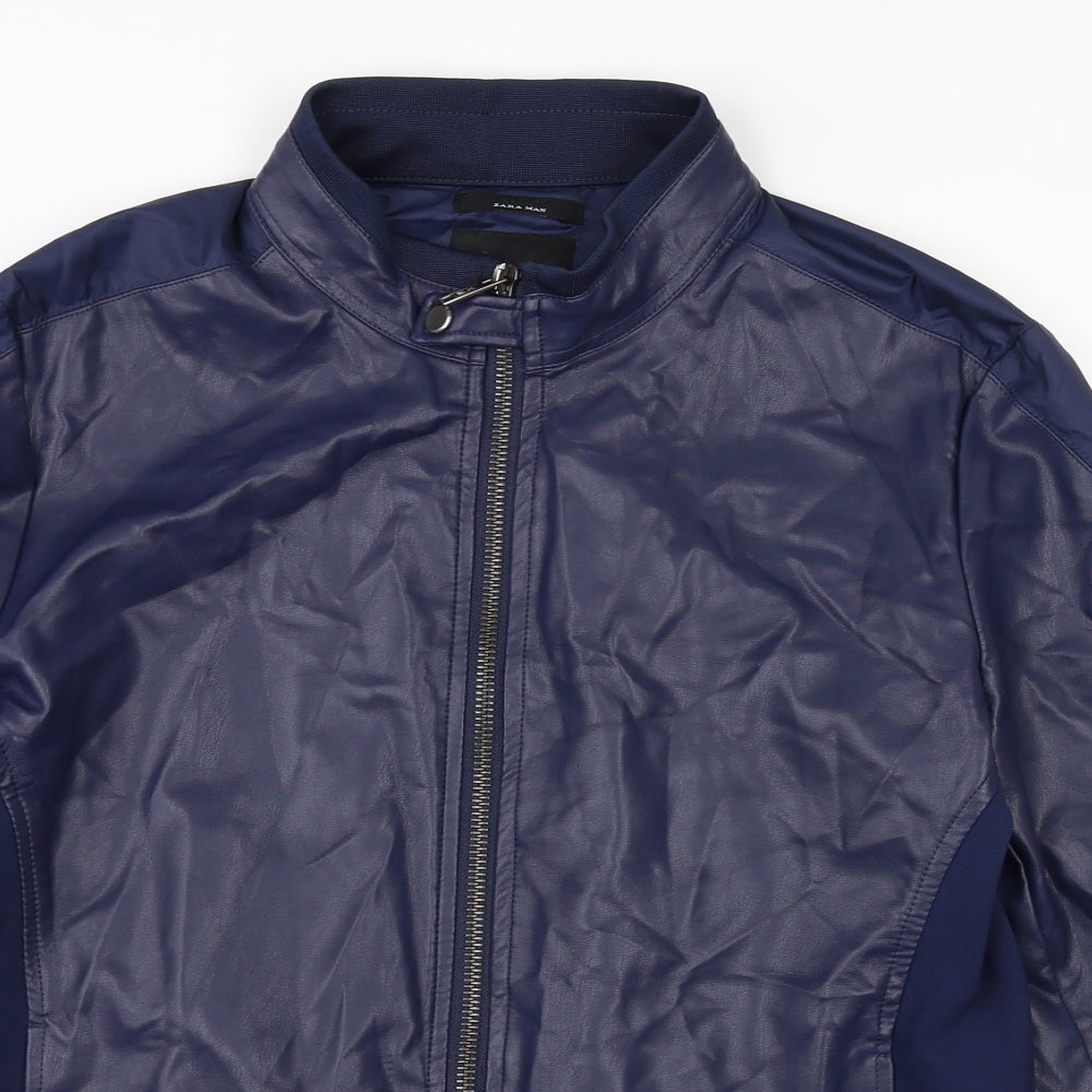 Zara Mens Blue   Jacket Coat Size XL