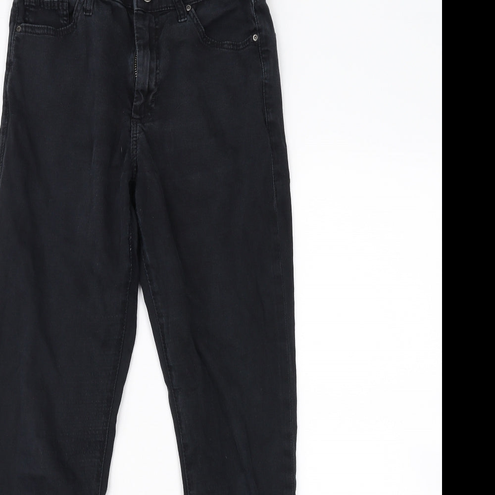 Topshop Womens Black   Straight Jeans Size 28 in L28 in
