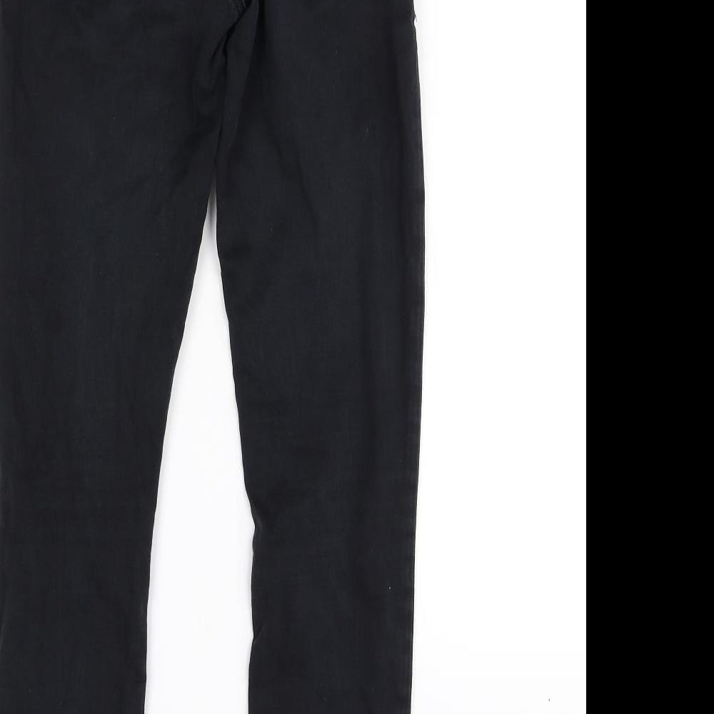 Topshop Womens Black   Straight Jeans Size 28 in L28 in