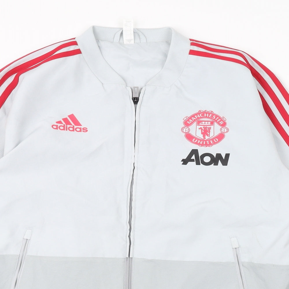 adidas Mens Grey   Jacket  Size M  - Man United