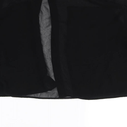 H&M Womens Black   Basic Button-Up Size 8