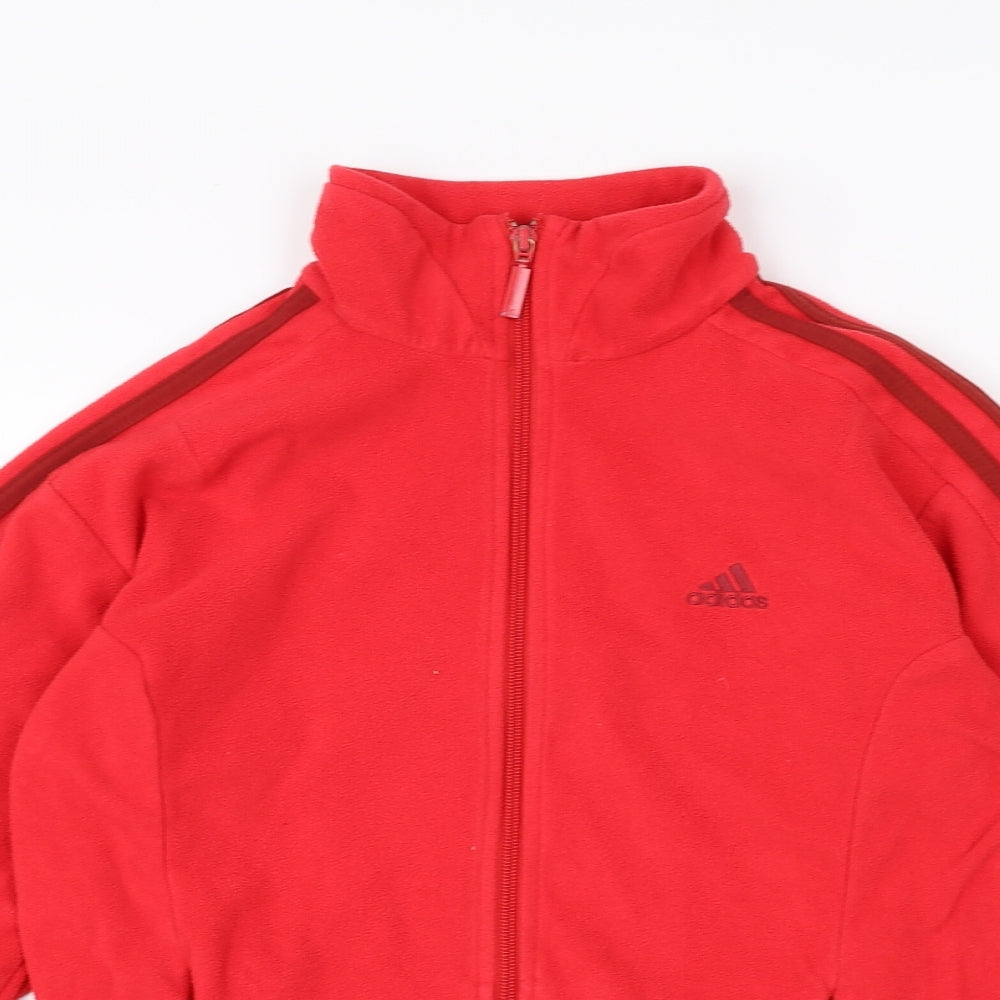 adidas Womens Red   Full Zip Jumper Size 12