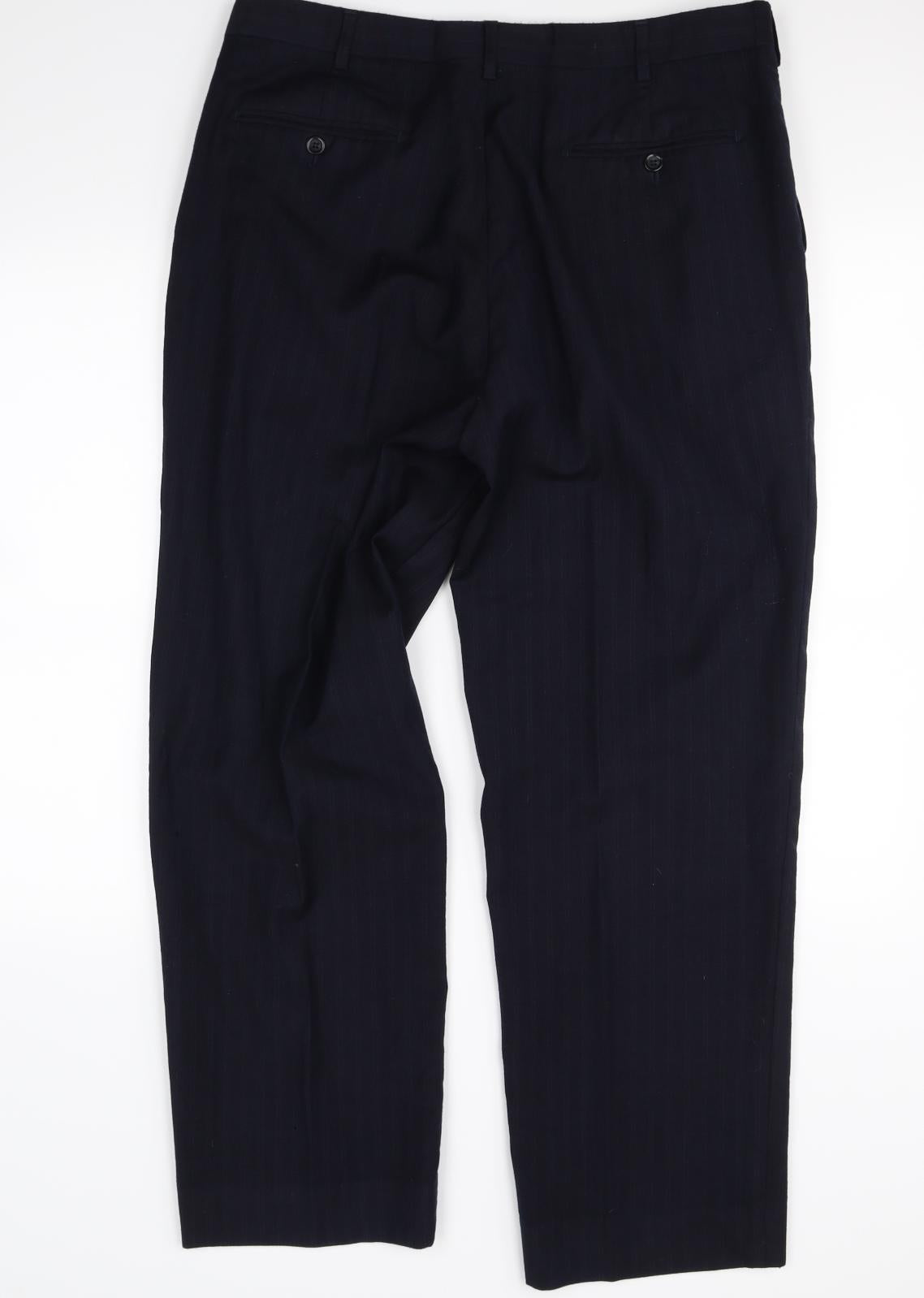 Preworn Mens Blue   Dress Pants Trousers Size 36 in L30 in