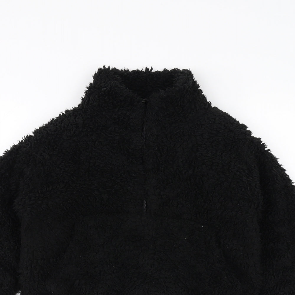 Rising Womens Black   Henley Jumper Size S