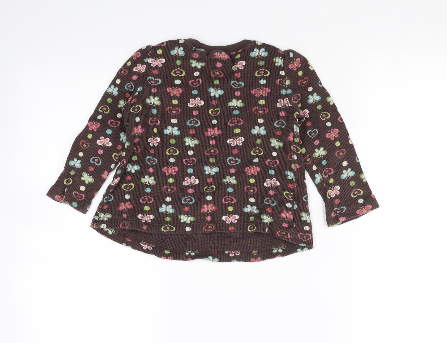 Jumping Beans Girls Brown Animal Print  Pullover T-Shirt Size 3 Years