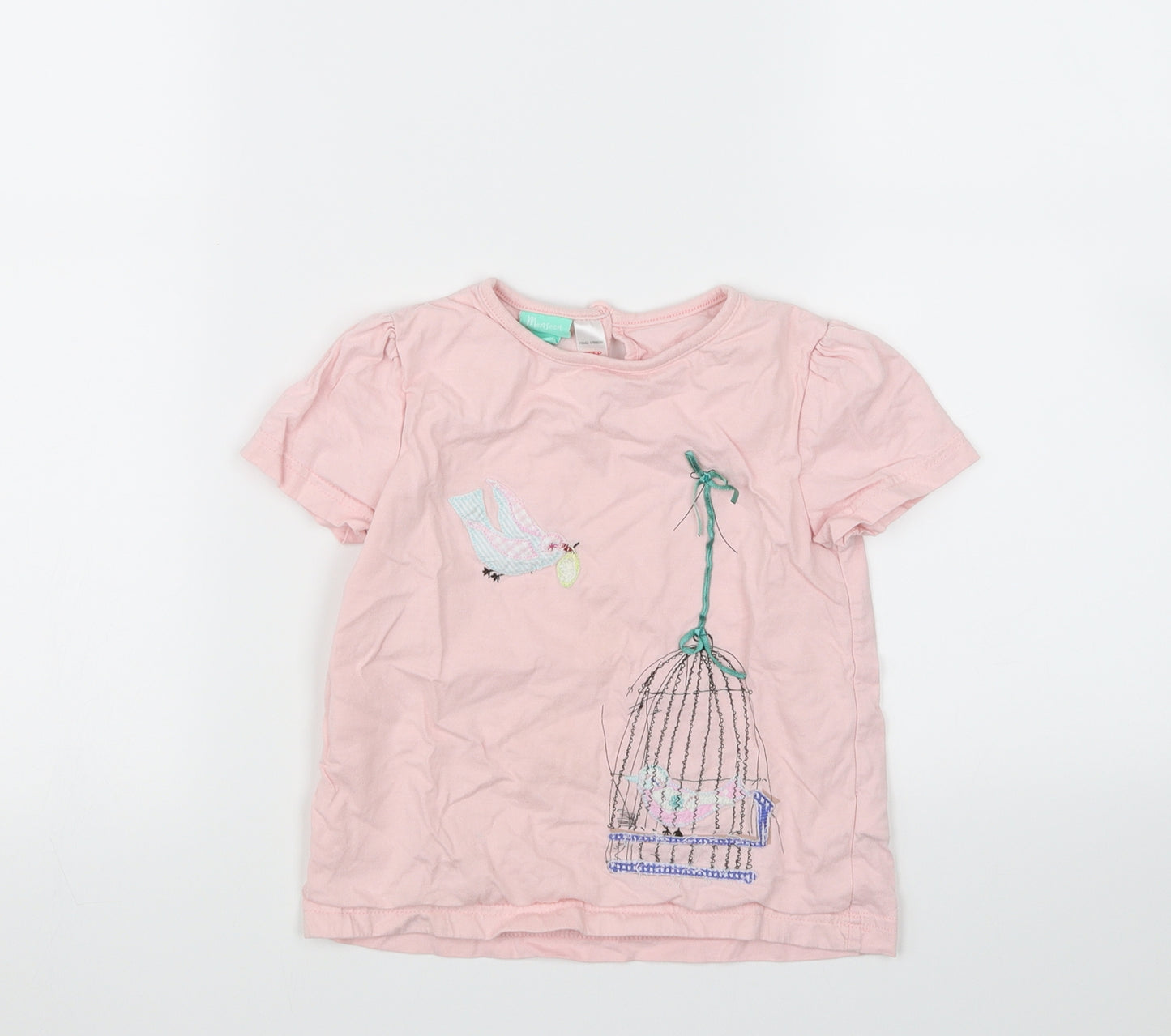 Monsoon Girls Pink   Basic T-Shirt Size 2-3 Years