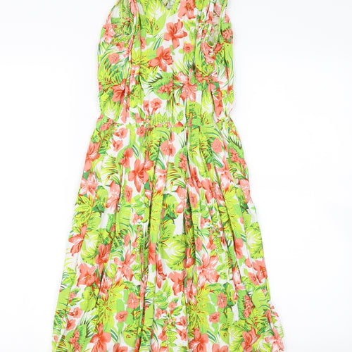 Ruby Rox Womens Green Floral  Fit & Flare  Size M