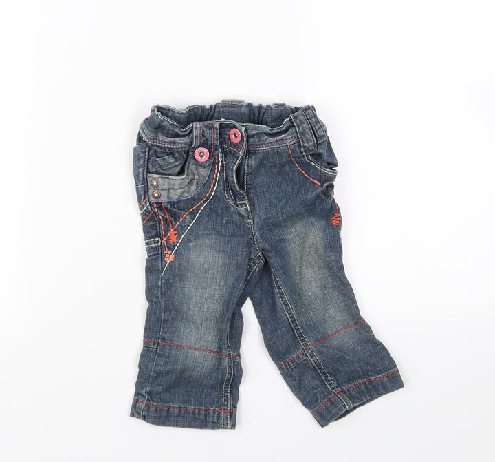 NEXT Girls Blue Capri Jeans Size 6-9 Months