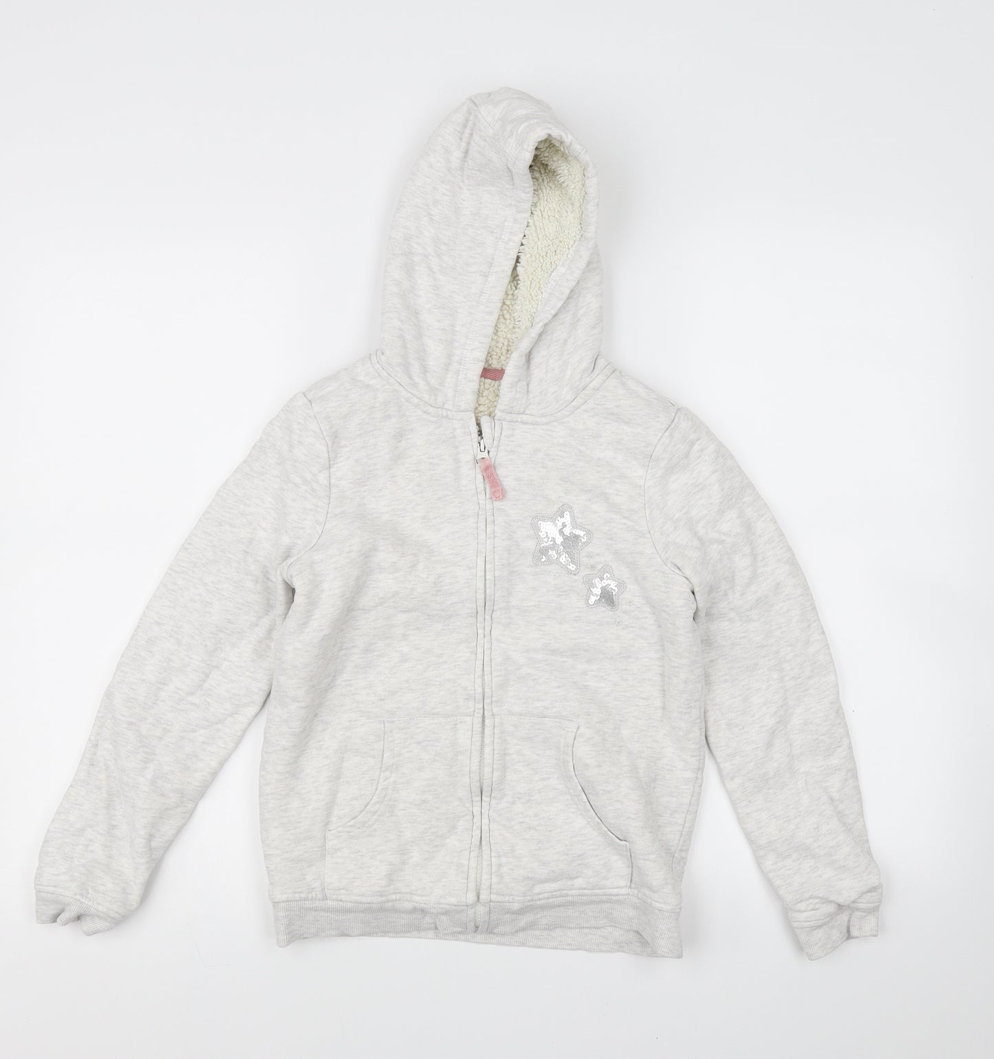 Nutmeg Girls Grey   Full Zip Hoodie Size 11 Years