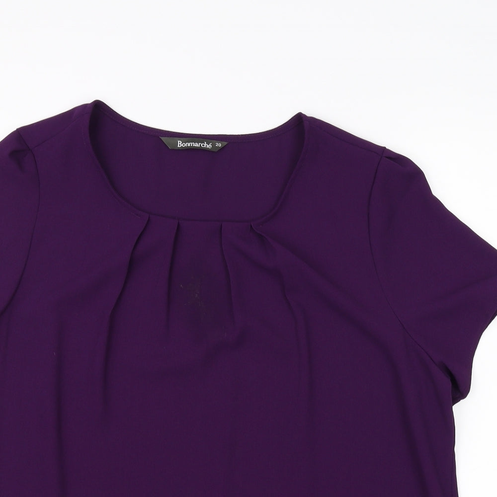 Bonmarché Womens Purple   Basic Blouse Size 20