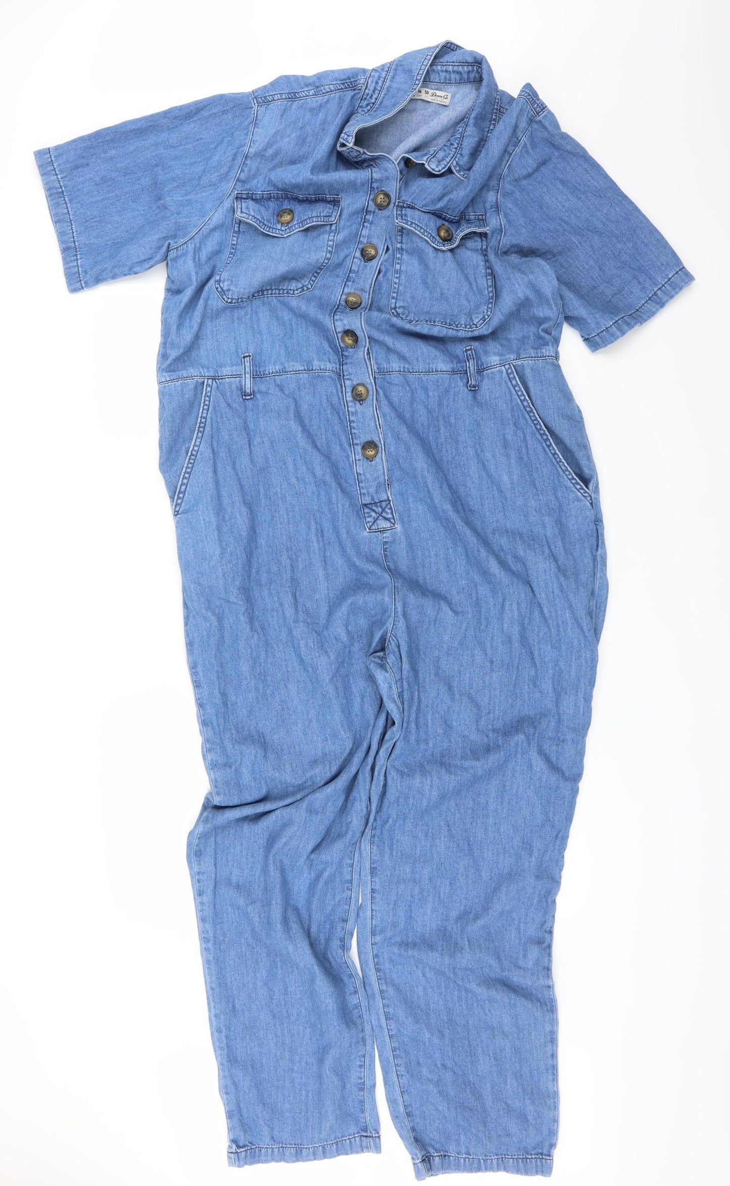 DENIMCO Womens Blue   Coverall One-Piece Size 18